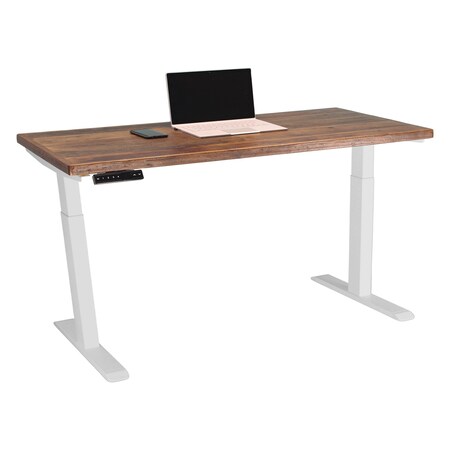 We'Re It Lift It Electric Sit Stand Desk, 46.25 H, 30 W X Laminate wood, metal, White VL22WH6030-RW